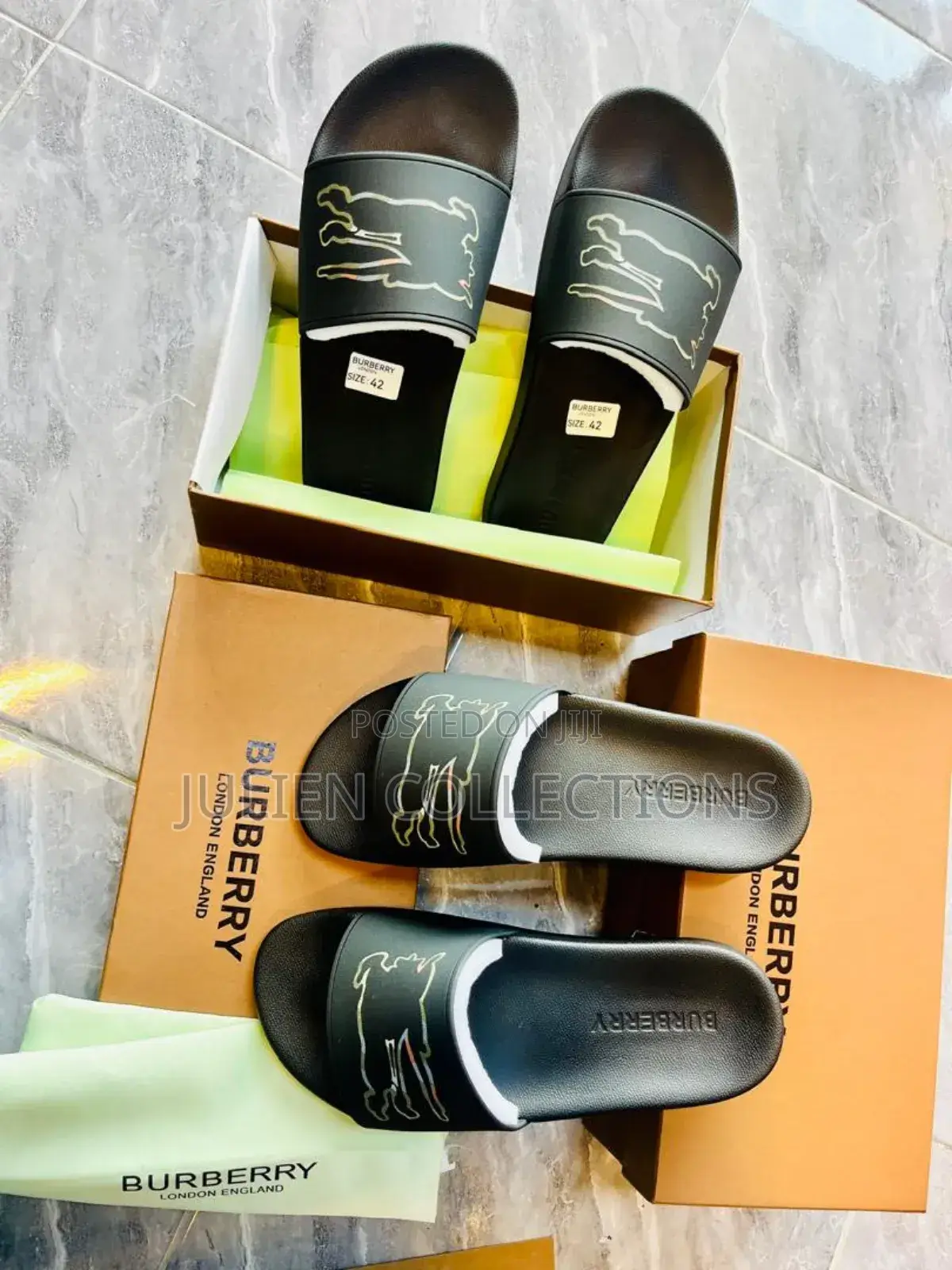 Burberry Bb Slides Black