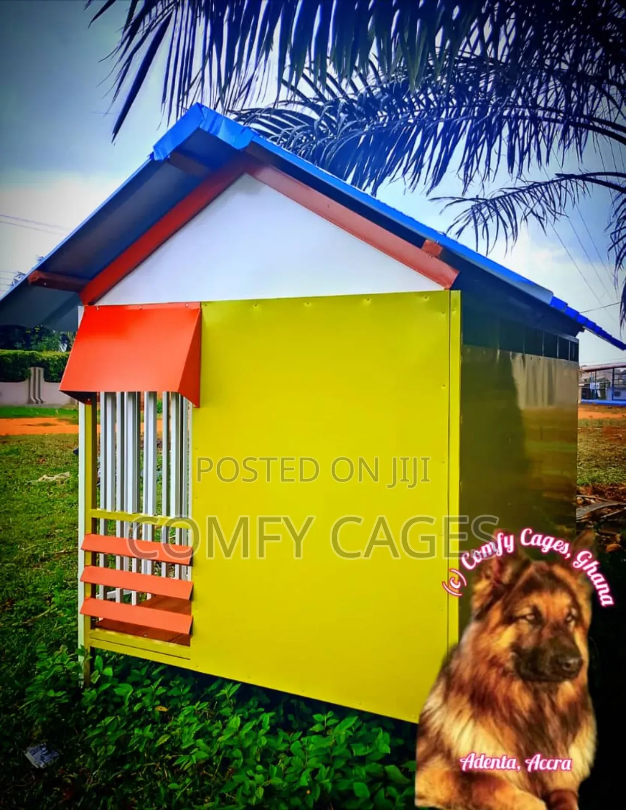 Large Professionally Crafted Double Galvanized Steel Comfy Dog Cage