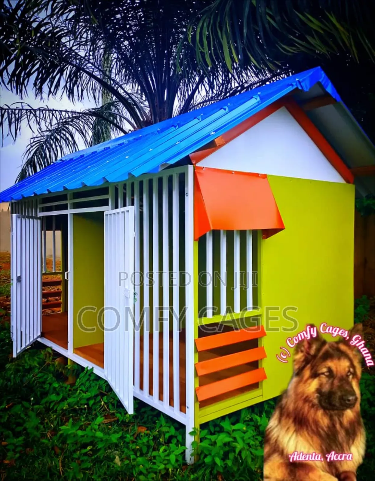 Large Professionally Crafted Double Galvanized Steel Comfy Dog Cage