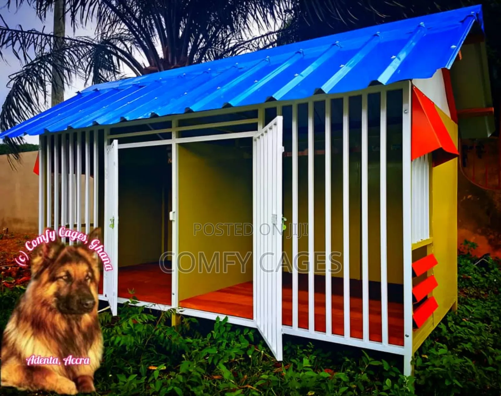 Large Professionally Crafted Double Galvanized Steel Comfy Dog Cage