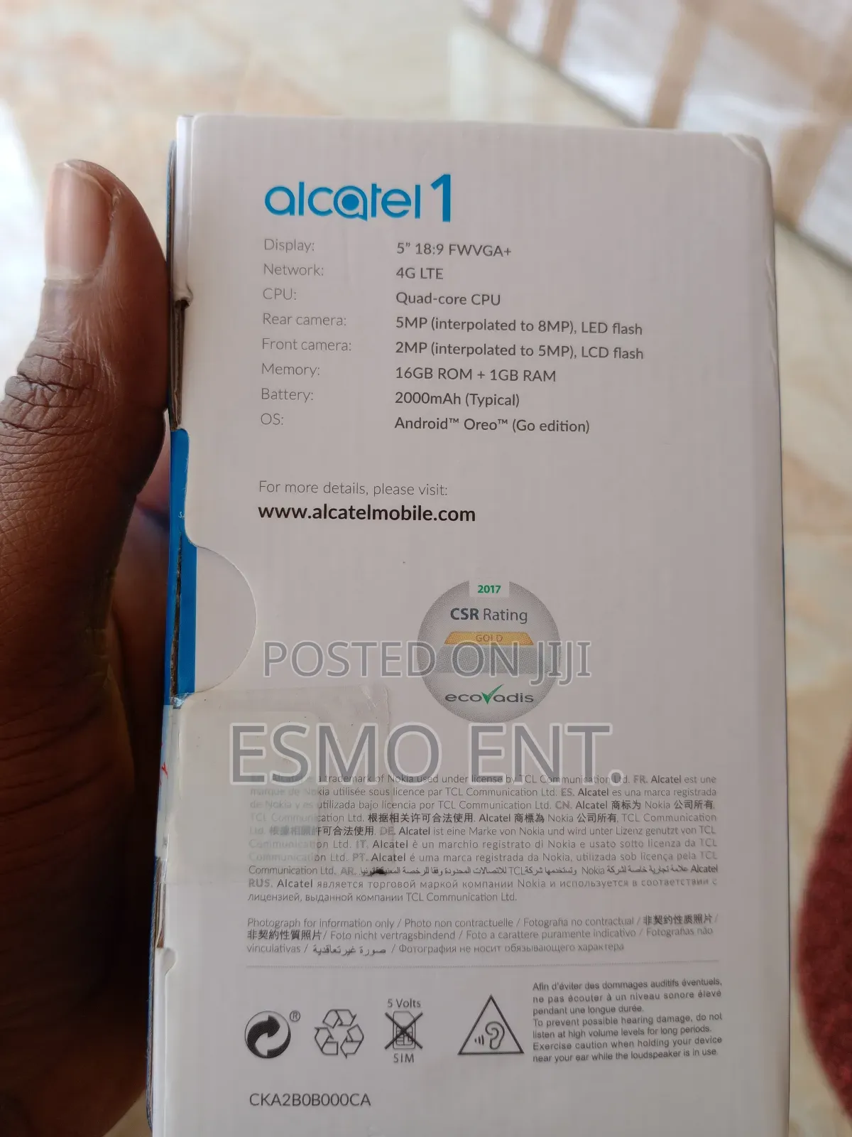 New Alcatel 1 16 GB Black
