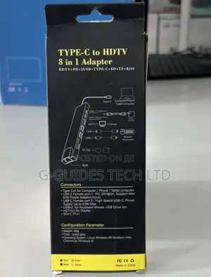 8 -in -1 Usb Type-C Adapter, 8-in-1 Usb-C Hub Adapter
