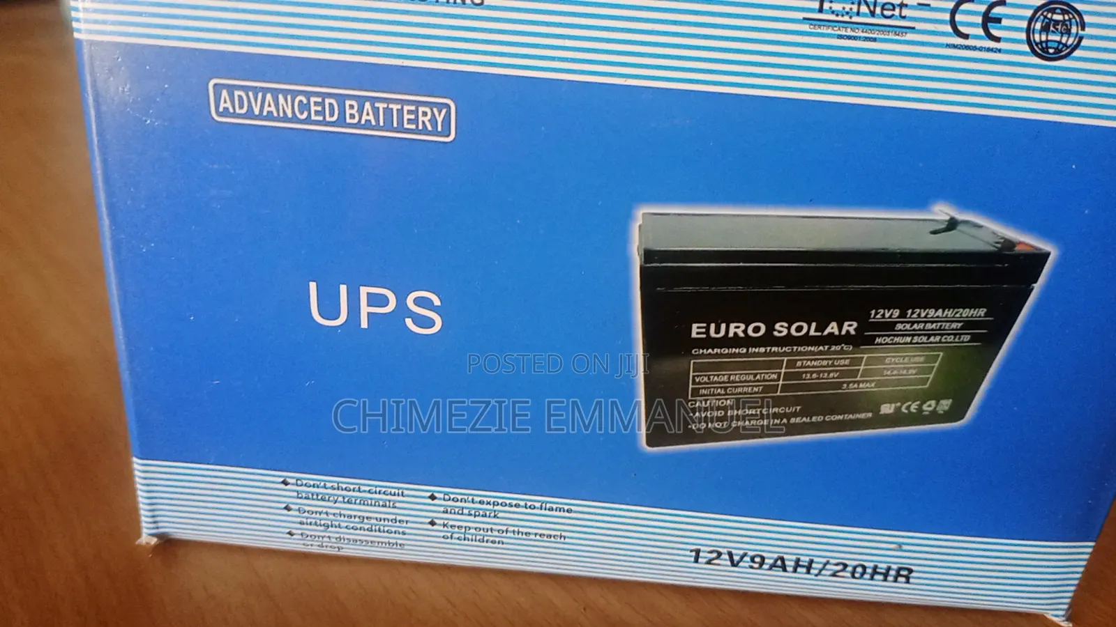 12v9 Ups Battery Original