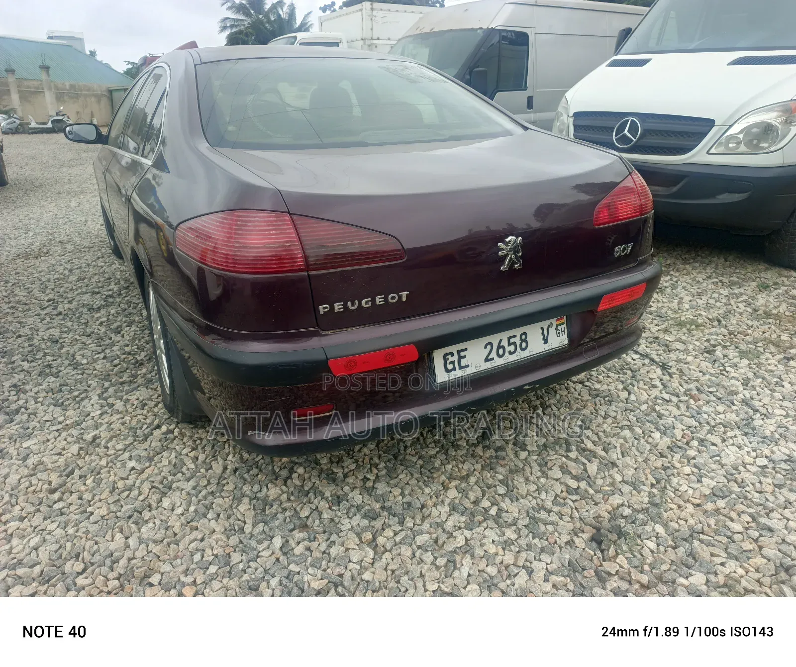Peugeot 607 2005 Pink