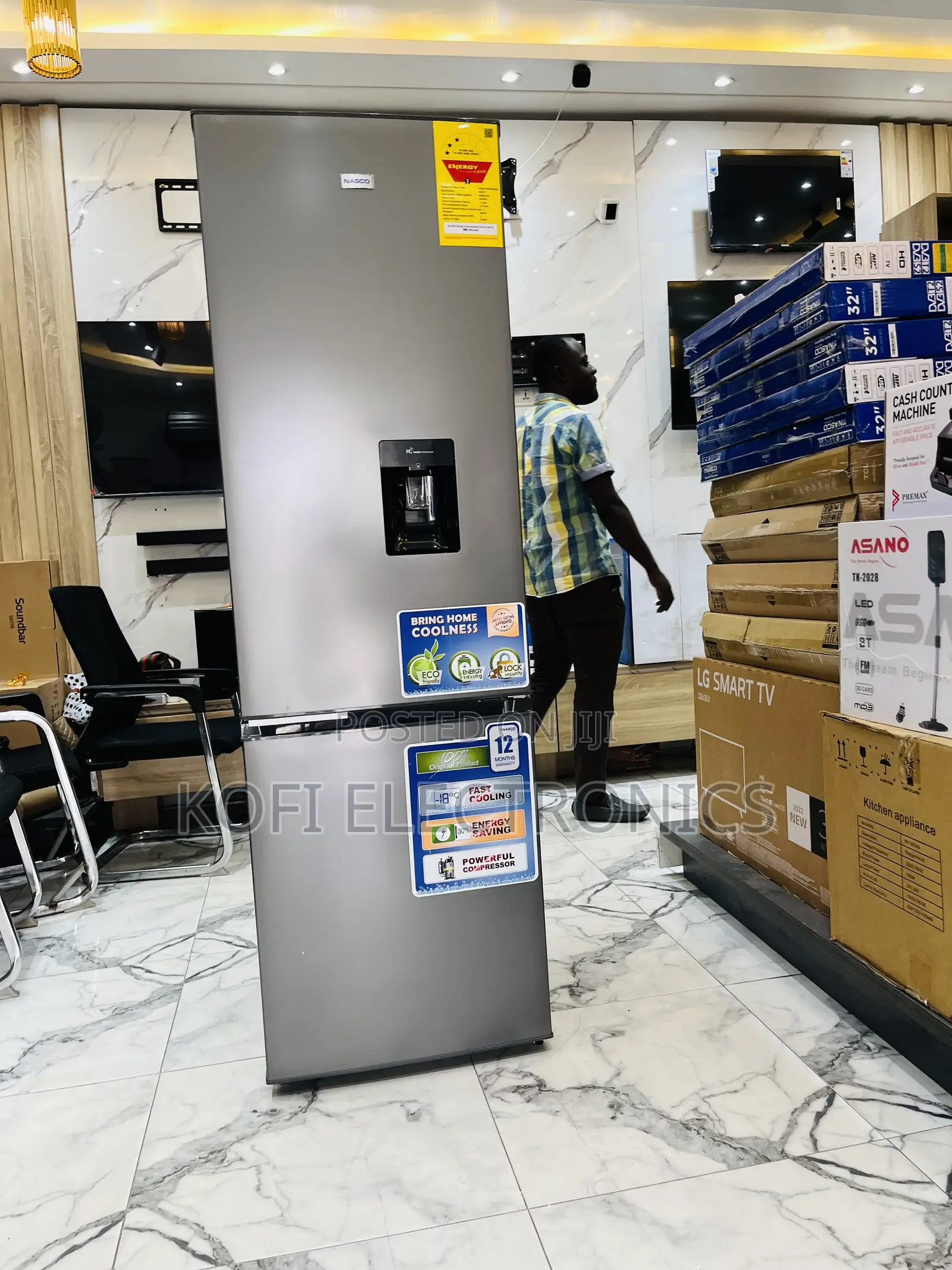 Fast Chilling Nasco D2-44 296l Double Door Refrigerator.