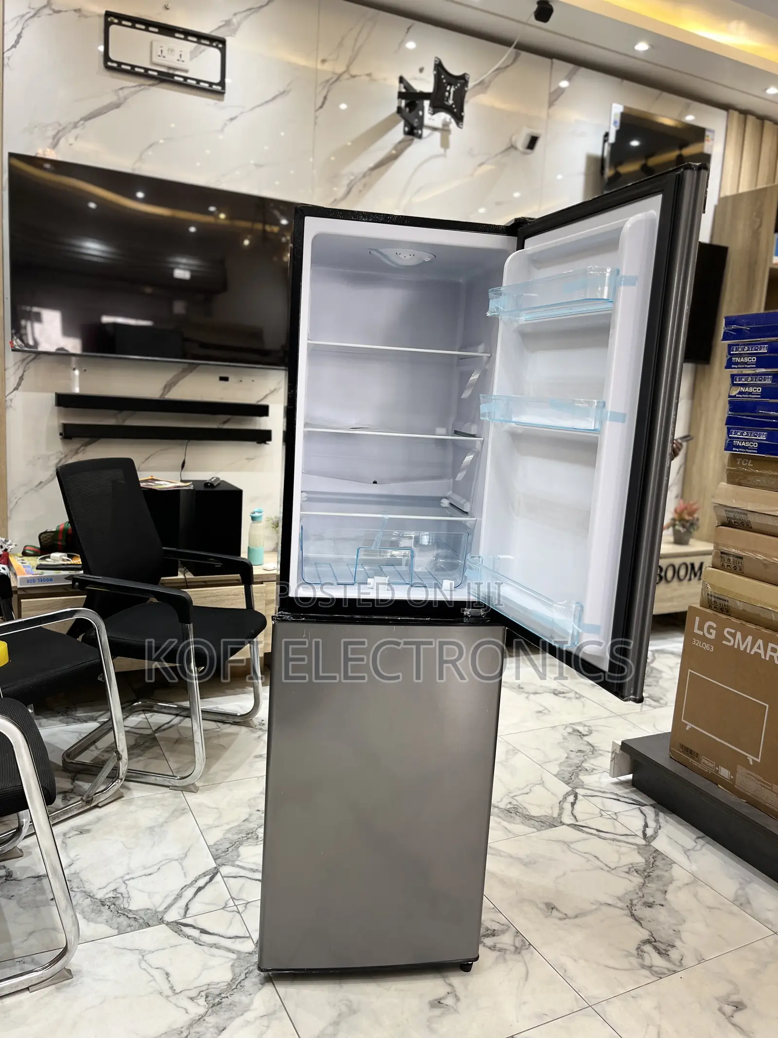 Sealed in Box Nasco D2-24fl 196l Double Door Fridge.