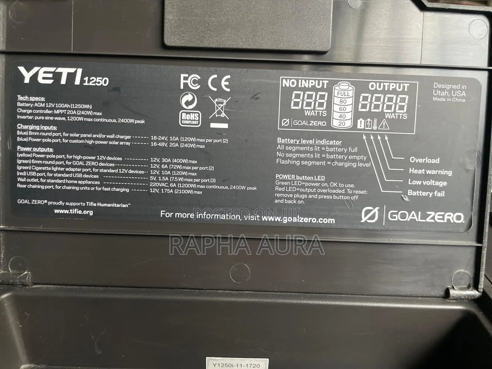 Goal Zero Yeti 1250 Solar Inverter