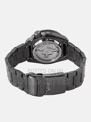 Seiko Automatic All Black Ss Men Watch