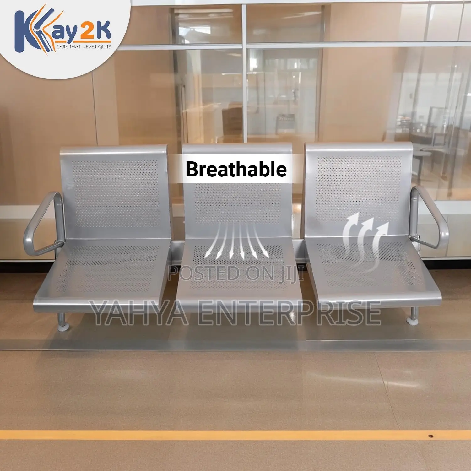 Airport 3 in 1 Metal Waiting Chair