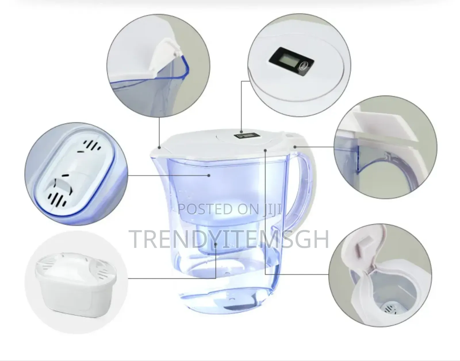 3.5l Alkaline Water Filter Pitcher With Timer