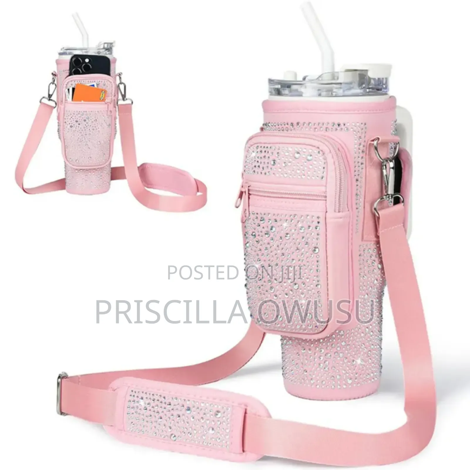 Glitter Stanley Cup Bag With Pockets