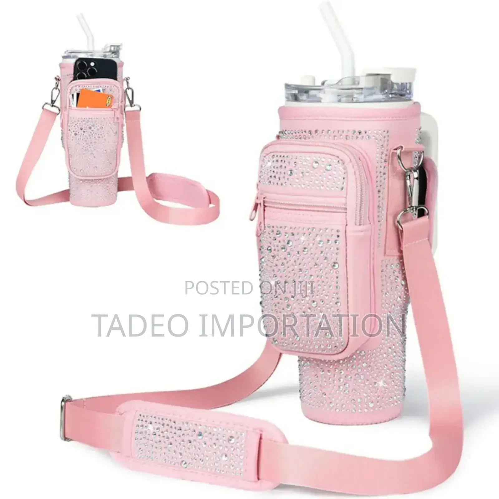 Glitter Stanley Cup Bag With Pockets