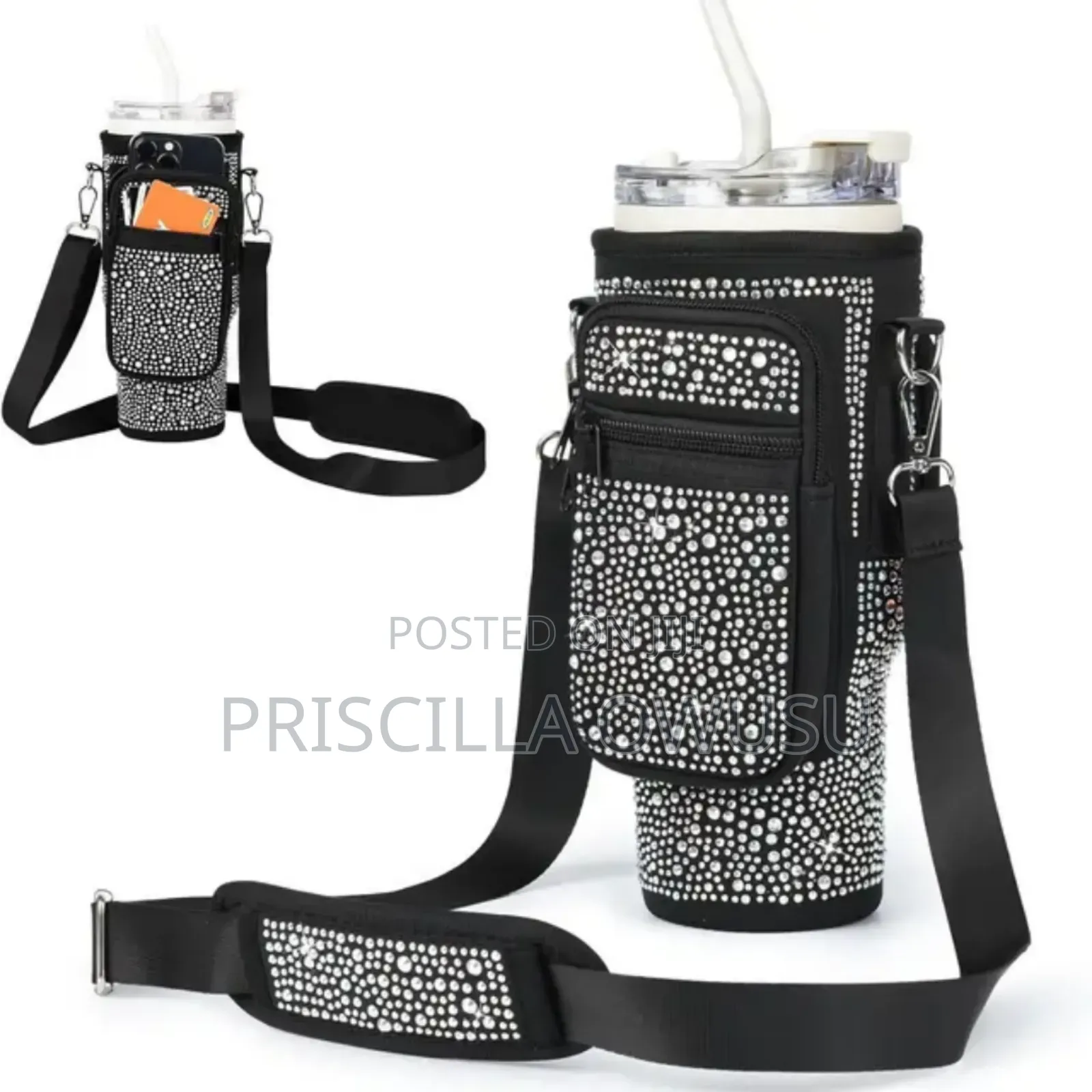 Glitter Stanley Cup Bag With Pockets