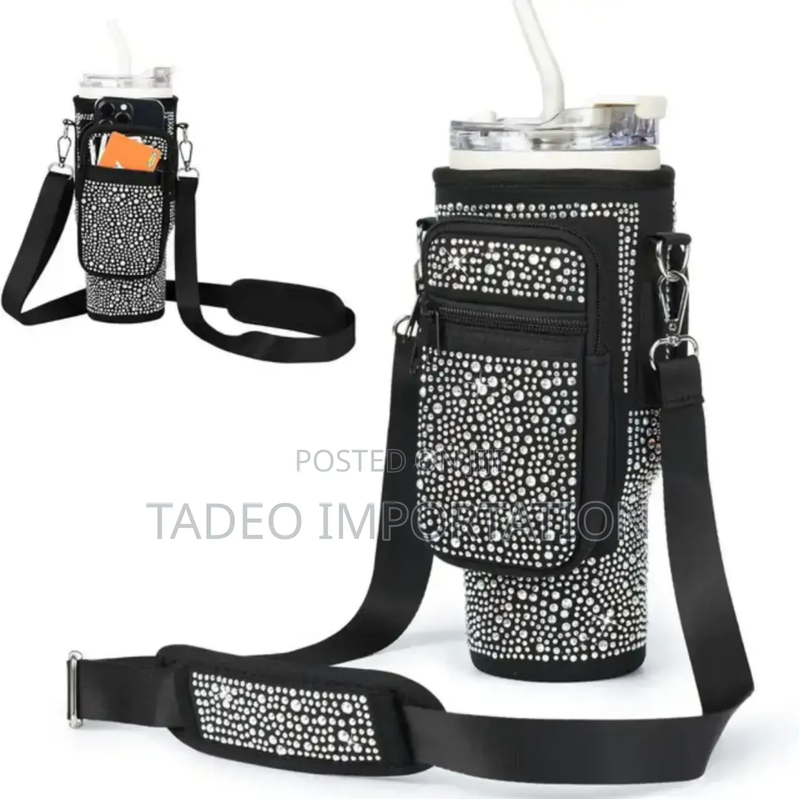 Glitter Stanley Cup Bag With Pockets