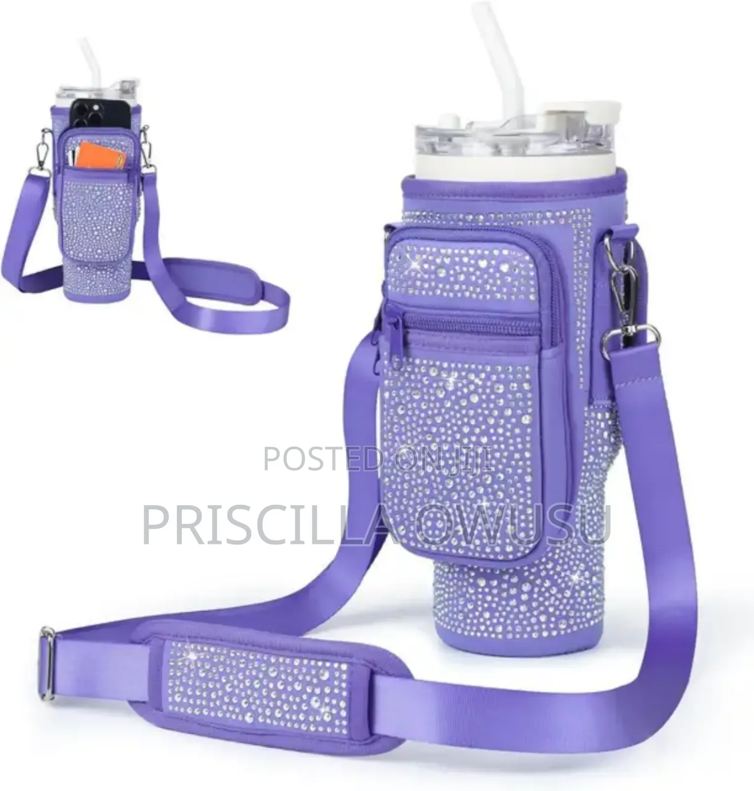 Glitter Stanley Cup Bag With Pockets