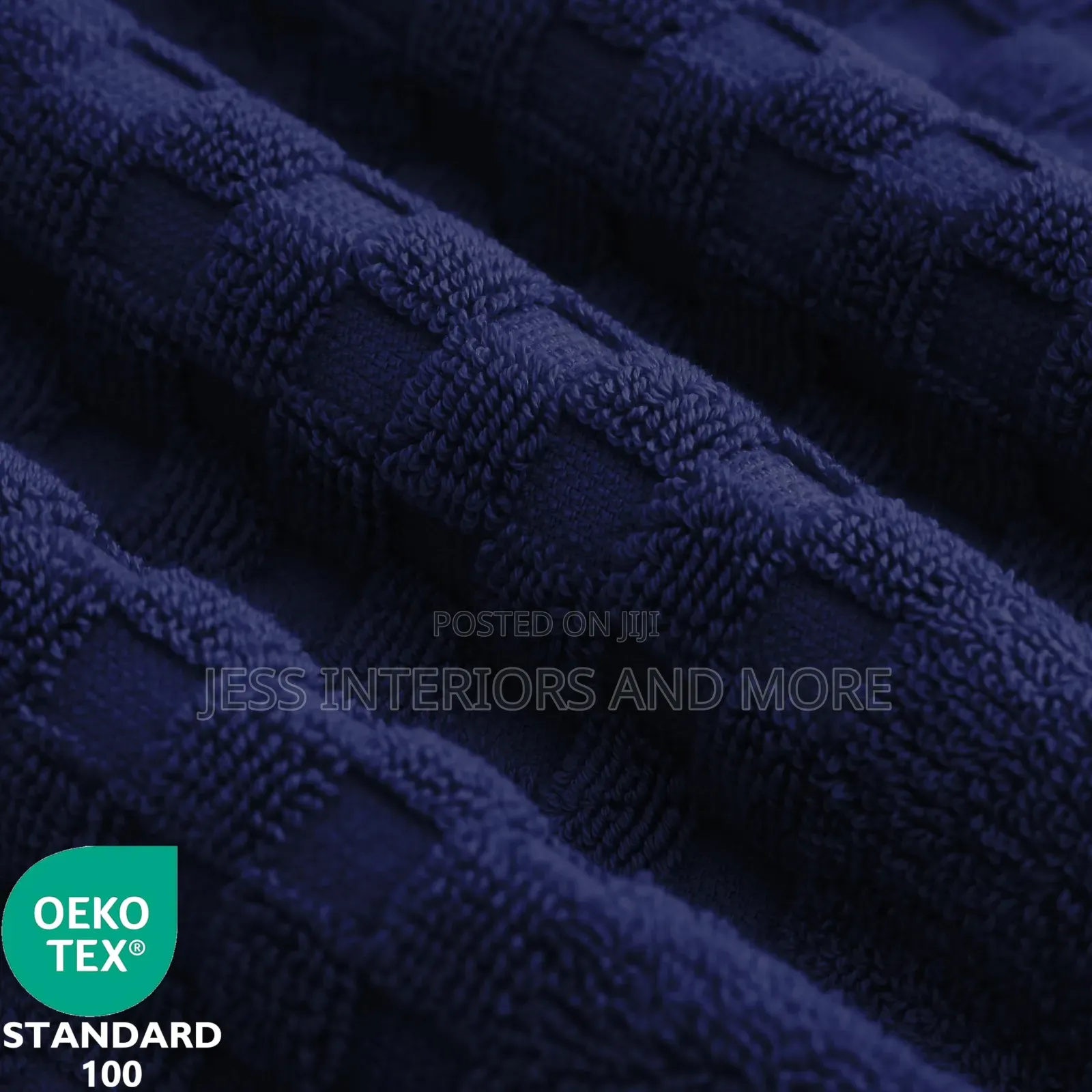 Feather Stitch 6-Piece 100% Cotton Bath Towel Set
