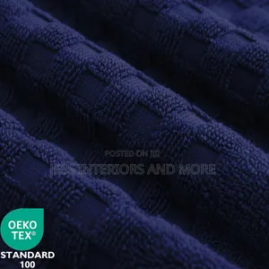 Feather Stitch 6-Piece 100% Cotton Bath Towel Set