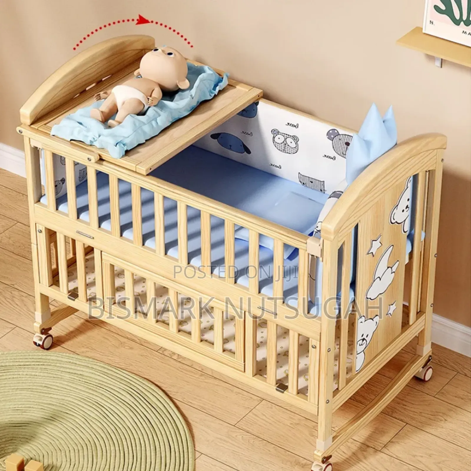 Modern Wooden Baby Cot Bed