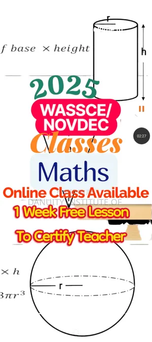 Photo - Online Maths Classes for 2025 Wassce and Novdec