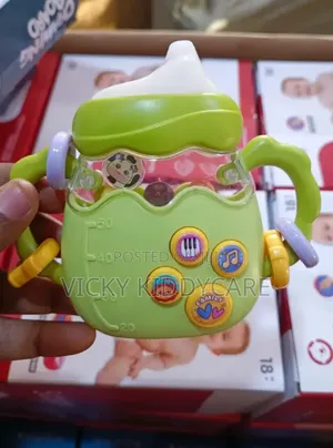 Interactive Musical Electric Rattle Silicone Feeding Bottle