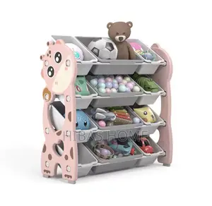 Dino Storage Cabinet Baby Toys Shelves(Green) 86.5*34.5*91 D