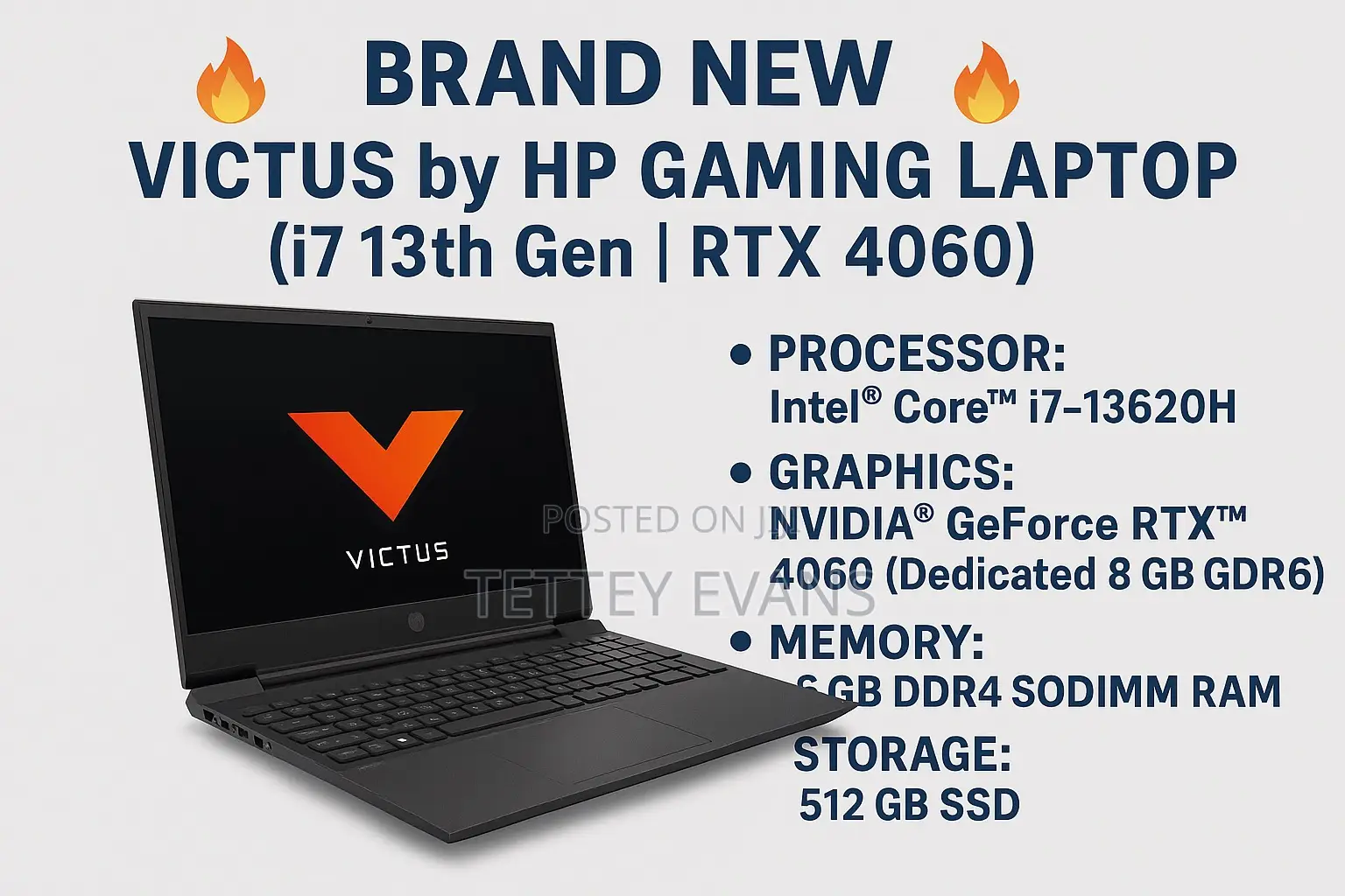New Laptop HP Victus 15 16GB Intel Core I7 SSD 512GB