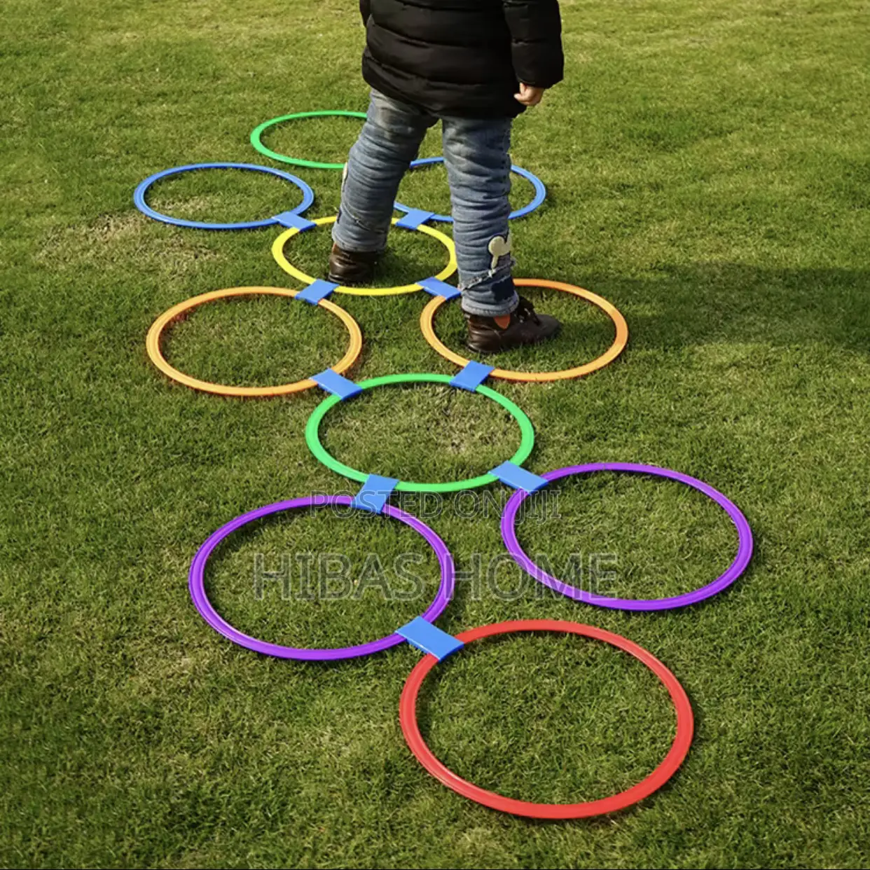 38cm Hopscotch Rings for Preschool Kindergarten Agility Toy