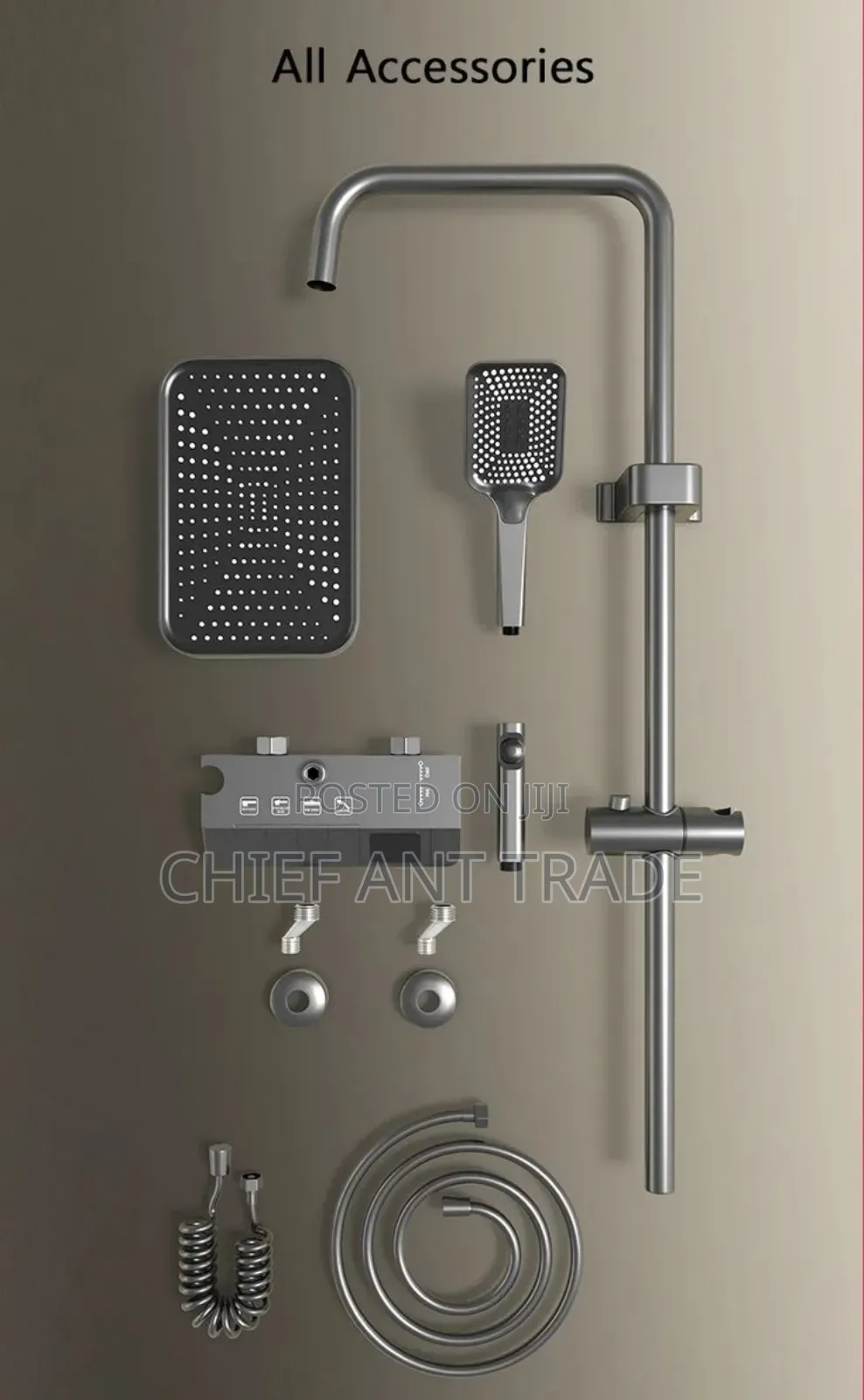 Digital Temperature Shower. Hot and Cold. Temperature Reading 8037