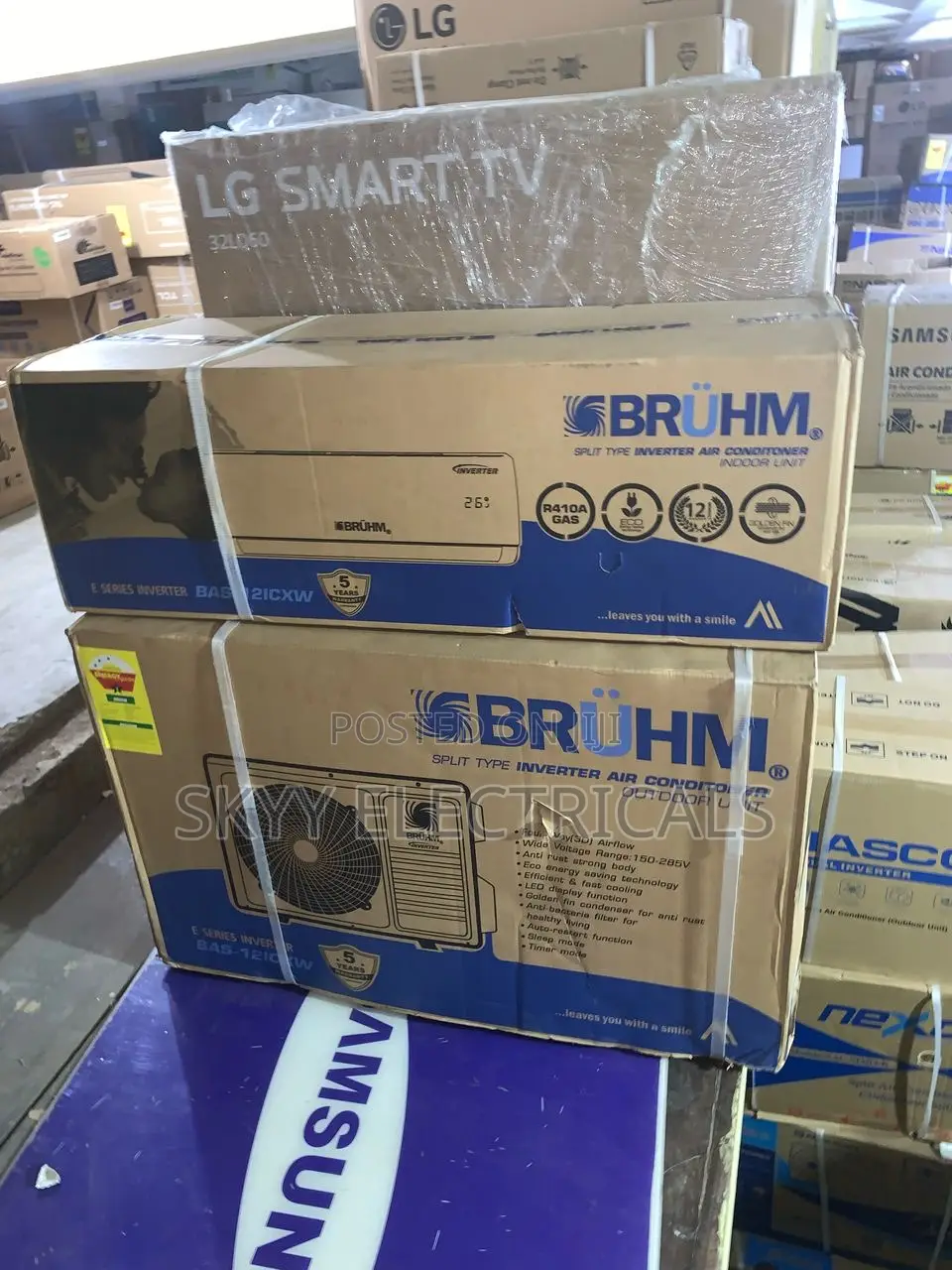 Bruhm 1.5hp Split Air Conditioner R410 Gas