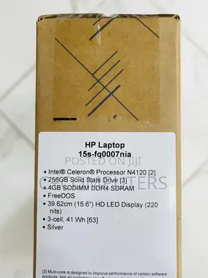 New Laptop HP 15s 4GB Intel Celeron SSD 256GB