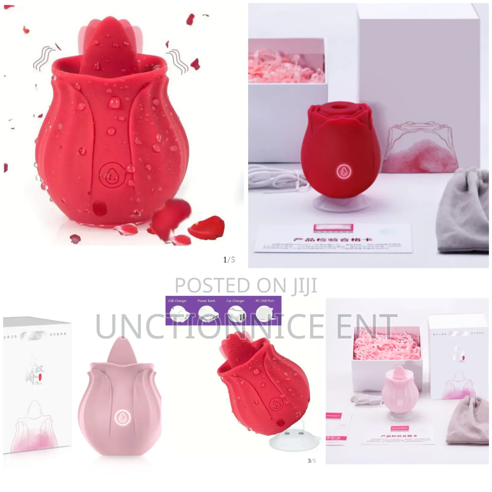 Rose Vibrator Vagina Clit Sucker Female Couple Sex Toy