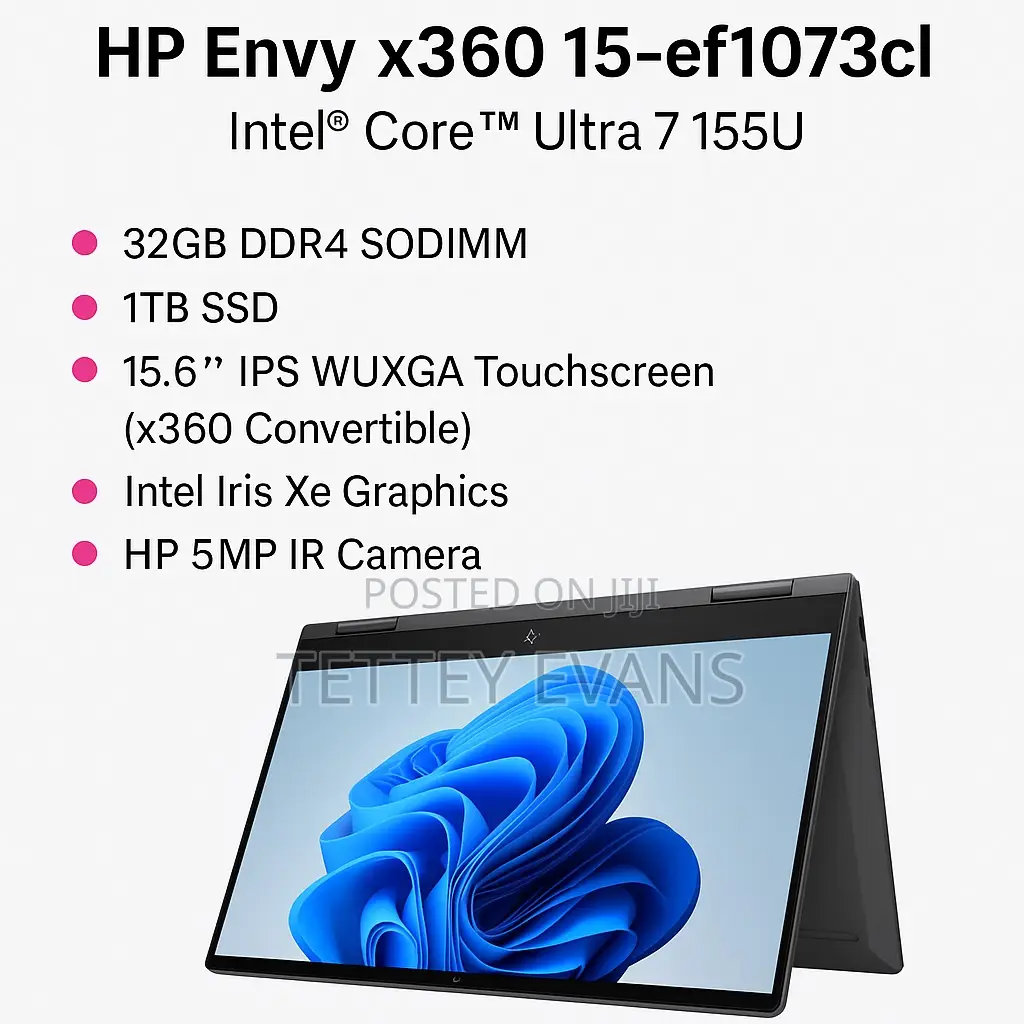 New Laptop HP Envy X360 15t 32GB Intel Core Ultra 7 SSD 1T