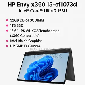 New Laptop HP Envy X360 15t 32GB Intel Core Ultra 7 SSD 1T