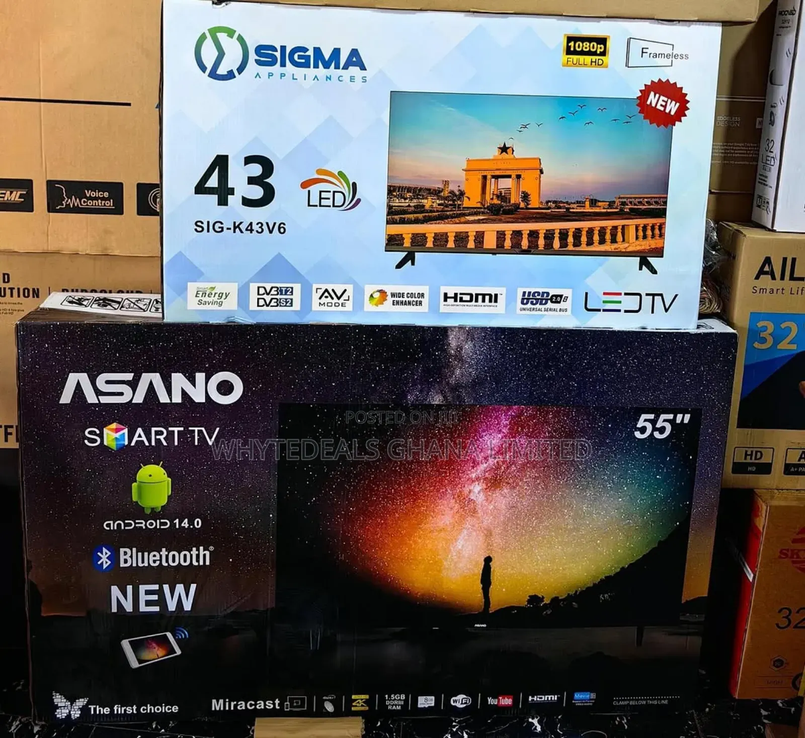 Uhd 4k Frameless Asano 55" Smart Android Tv| Voice Control