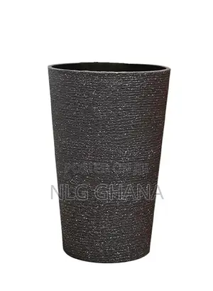 Modern Plant Pot Plastic Vase - Dark Grey. Ghx5452
