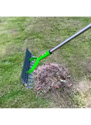 1.7m Stainless Steel + Alloy Steel Garden Lawn Rake.