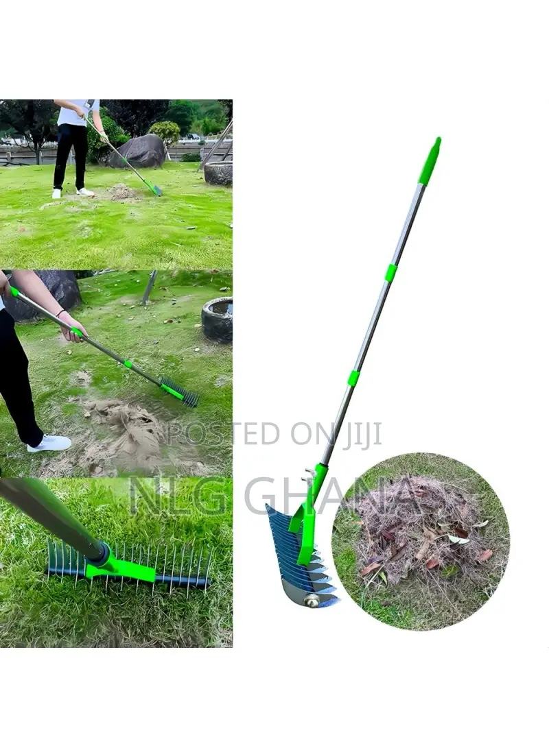 1.7m Stainless Steel + Alloy Steel Garden Lawn Rake.