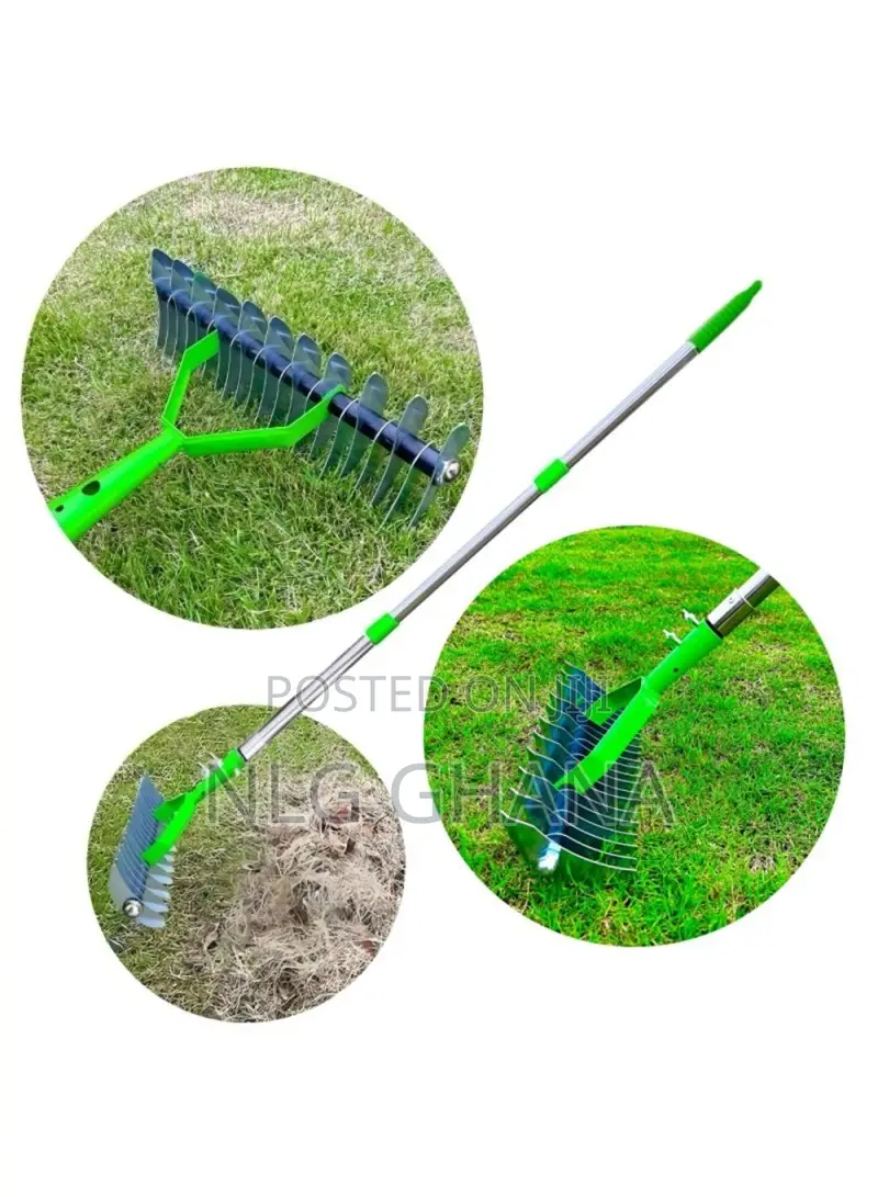 1.7m Stainless Steel + Alloy Steel Garden Lawn Rake.