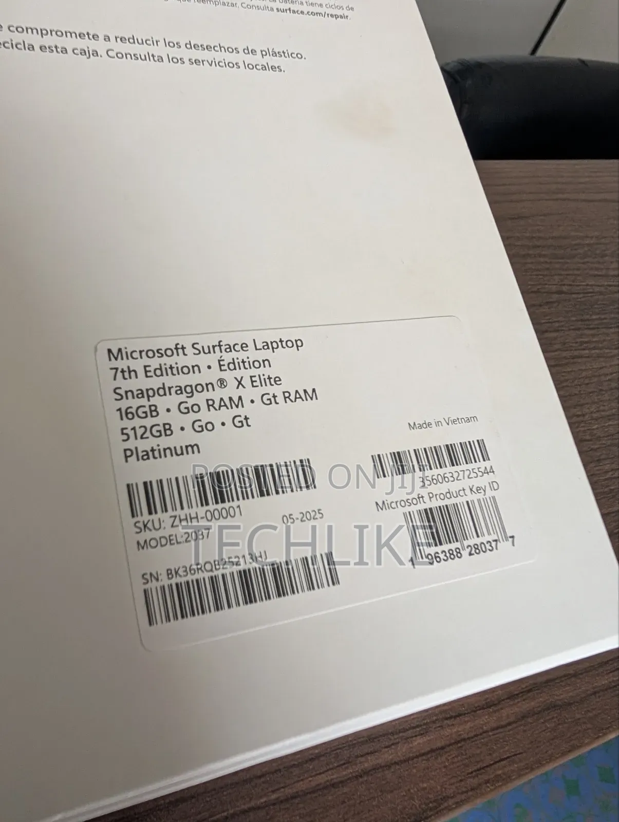 New Microsoft Surface Laptop 7 16GB Qualcomm Snapdragon X Elite 512GB