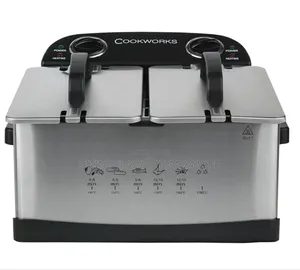 Cookworks Stainless Steel Twin Professional Deep Fryer 5lit