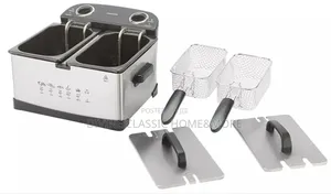 Cookworks Stainless Steel Twin Professional Deep Fryer 5lit
