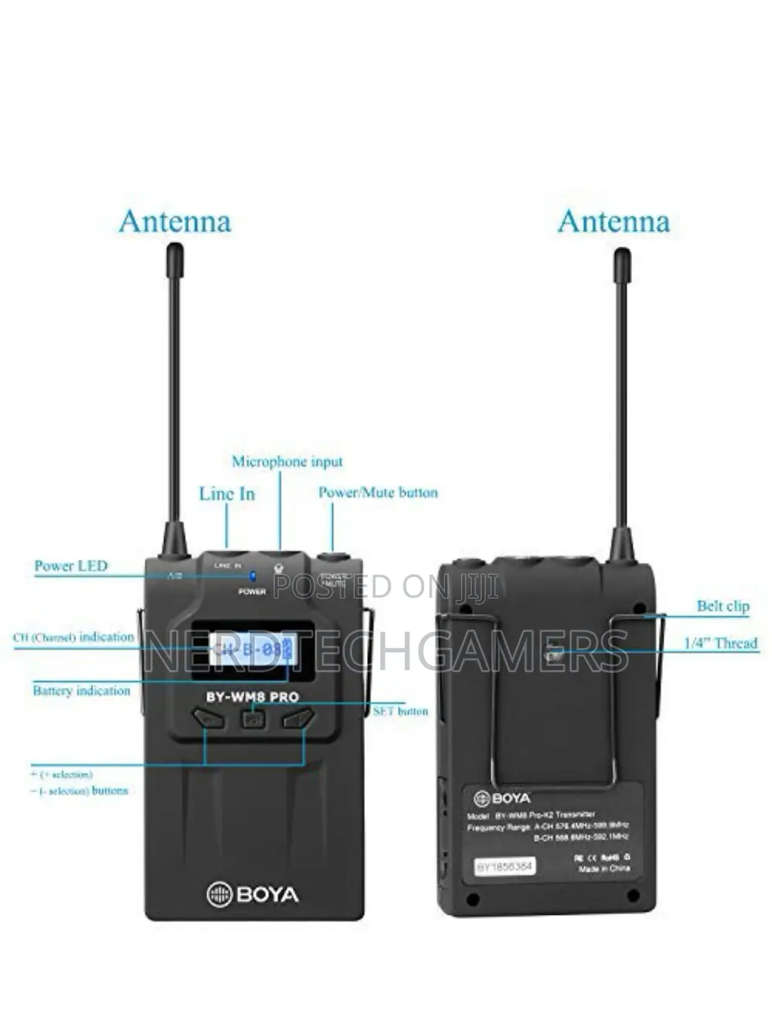 Boya by-Wm8 Pro Dual-Channels Lavalier Wireless Microphone