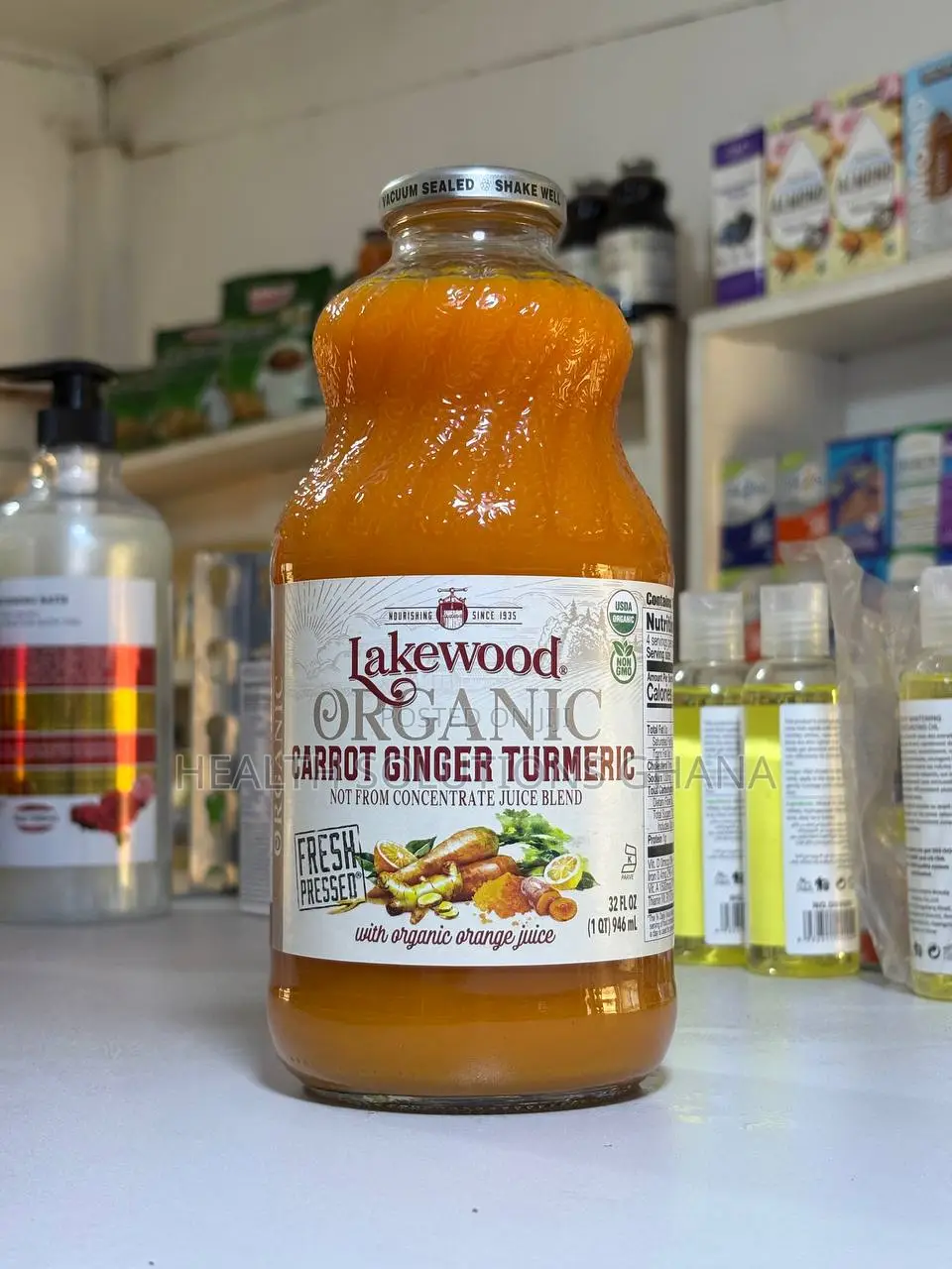 Lakewood Organic Carrot Ginger Turmeric Juice