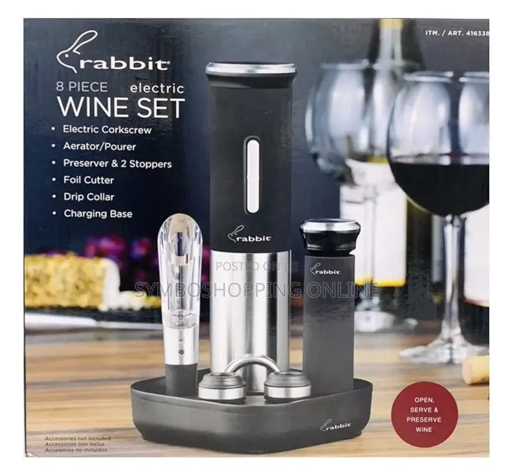 Rabbit - 7-Piece Electric Corkscrew Wine Set