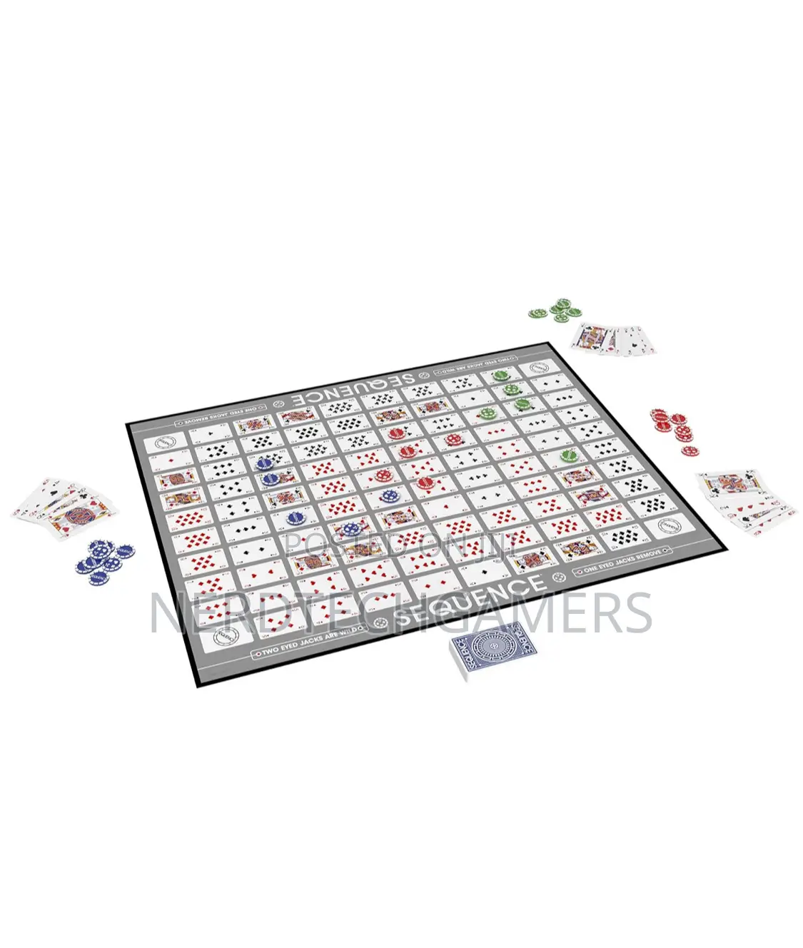 Sequence- Original Game With Folding Board, Cards and Chips