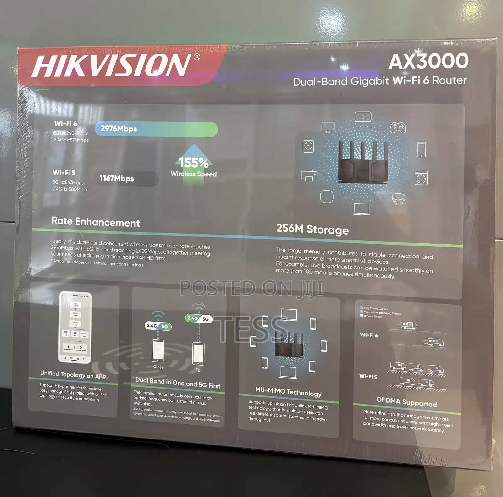 Hikvision Wifi Router Dual Band Gigabit Ax3000 Ds-3wr30x-V