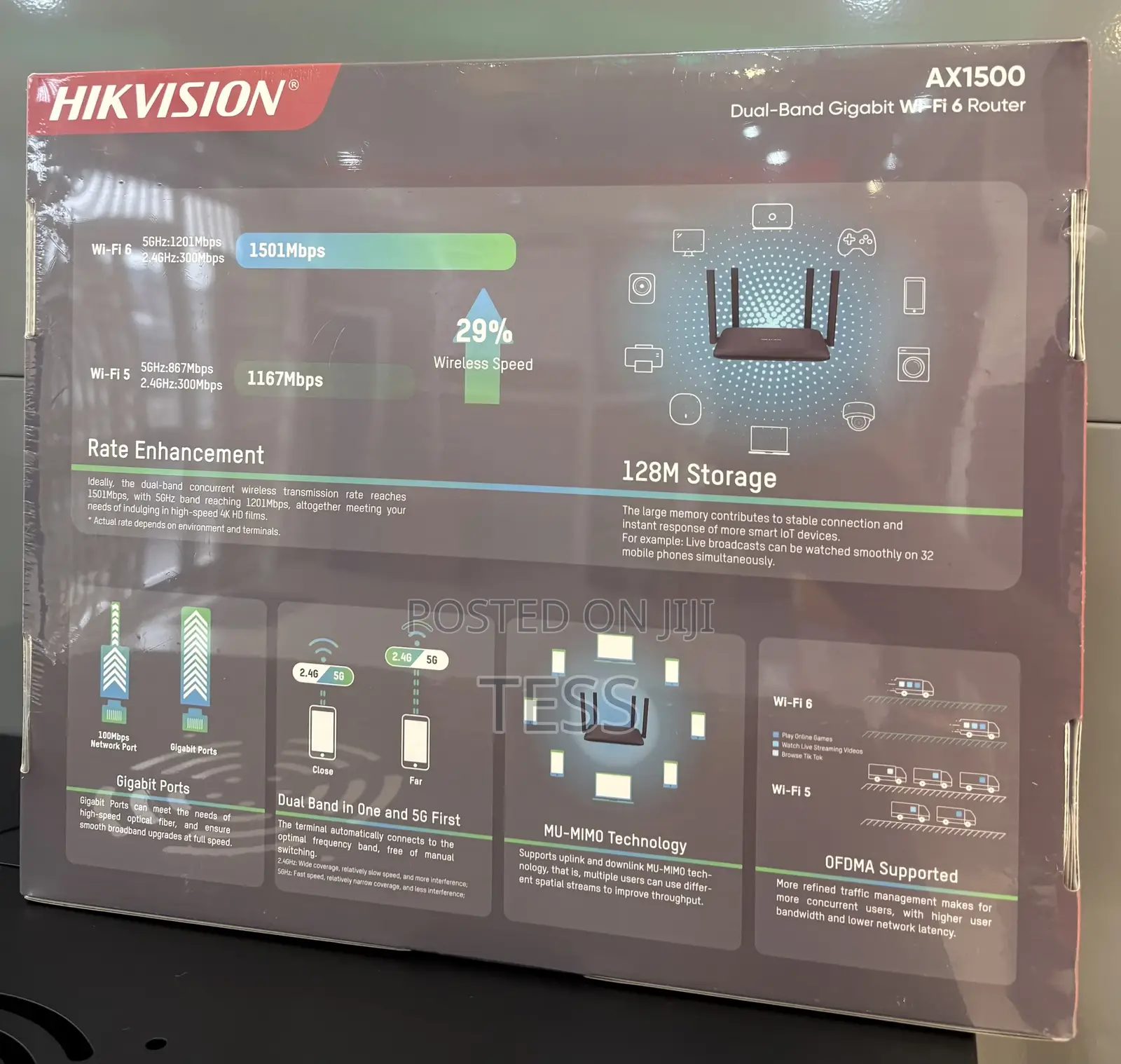 Hikvision Wifi 6 Router Dual-Band Wireless Ax1500m Ds-3wr15x