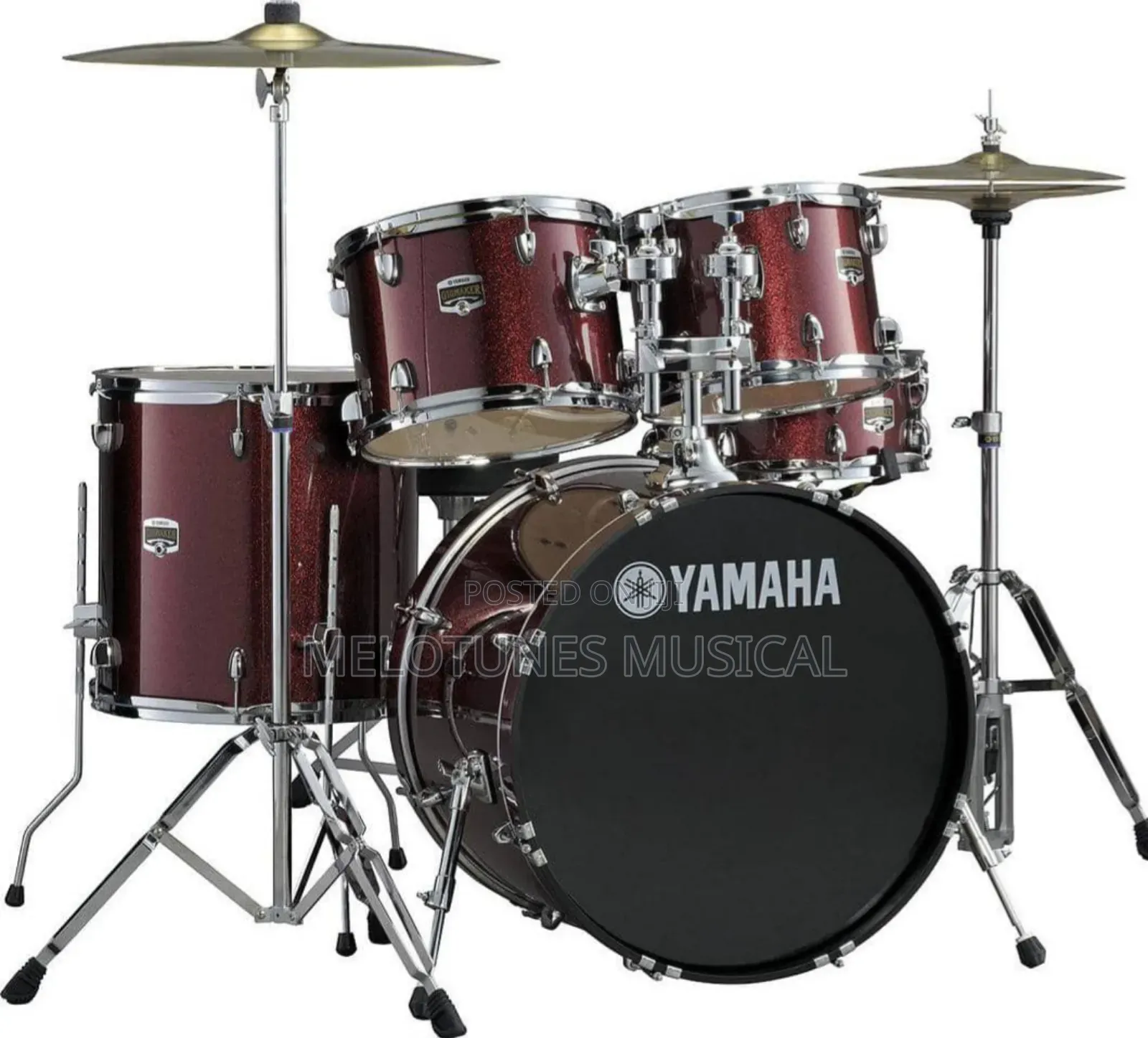 Yamaha Professional Red 5-Piece Drumset