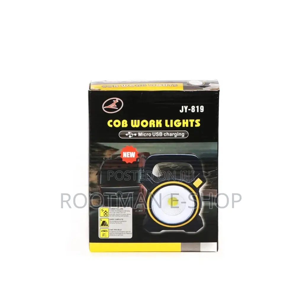 10w Solar Rechargeable White Light Cob Led Work Light