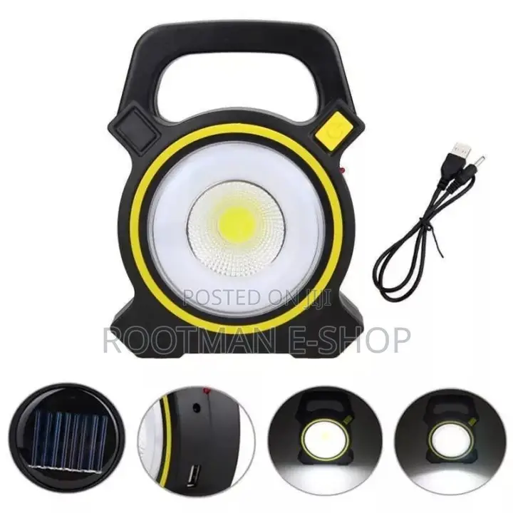 10w Solar Rechargeable White Light Cob Led Work Light